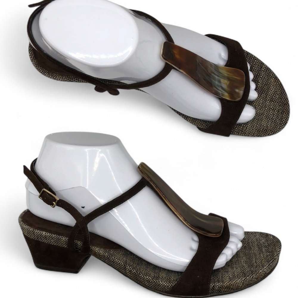 Stuart Weitzman Women's Brown Suede Sandals